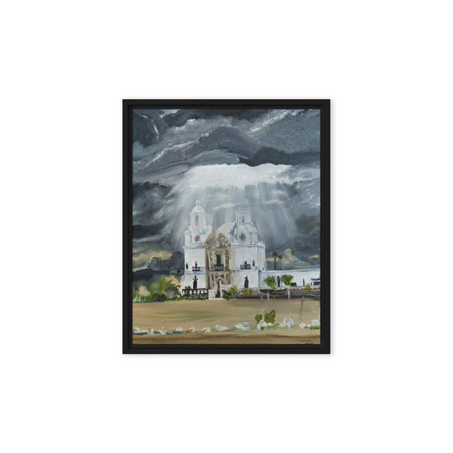 Heaven Opens Over San Xavier by Steven Bye | Framed canvas