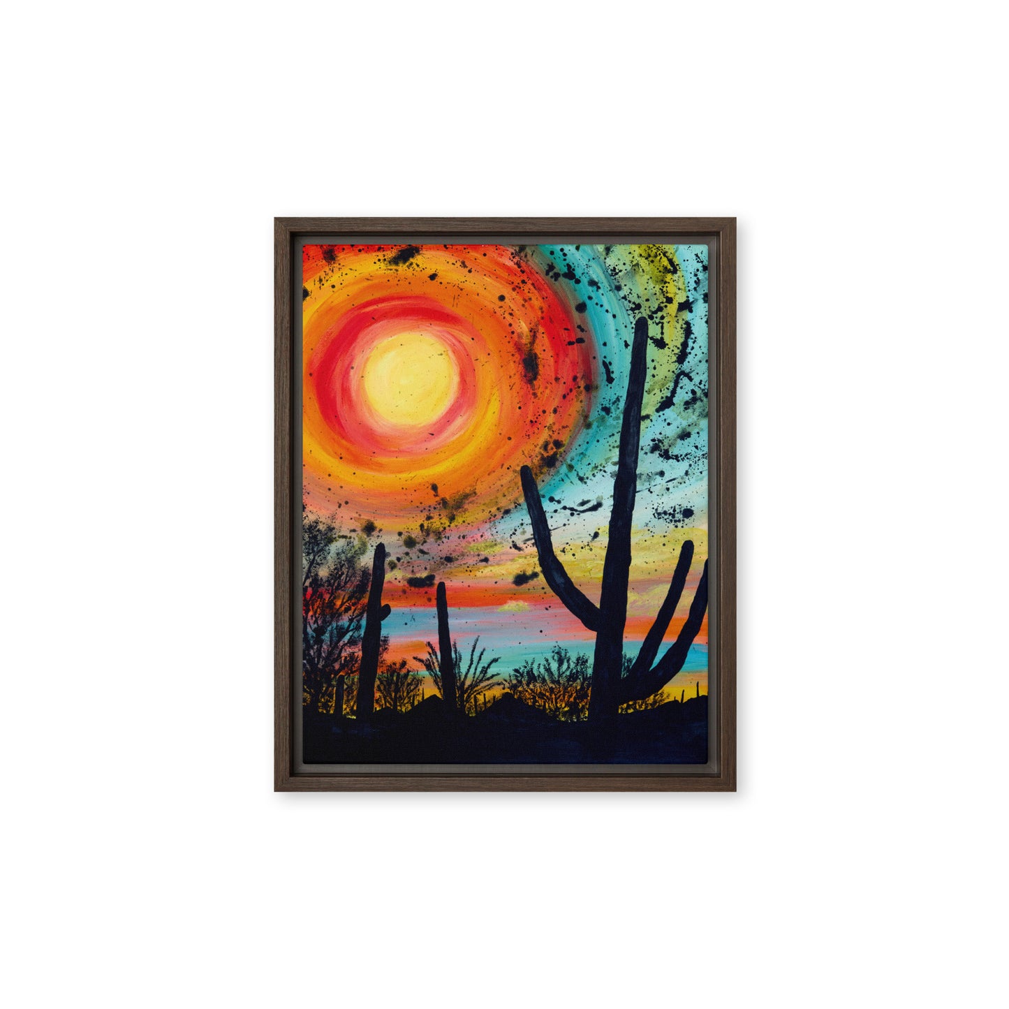 Saguaro Sun by Courtney Christie | Framed canvas