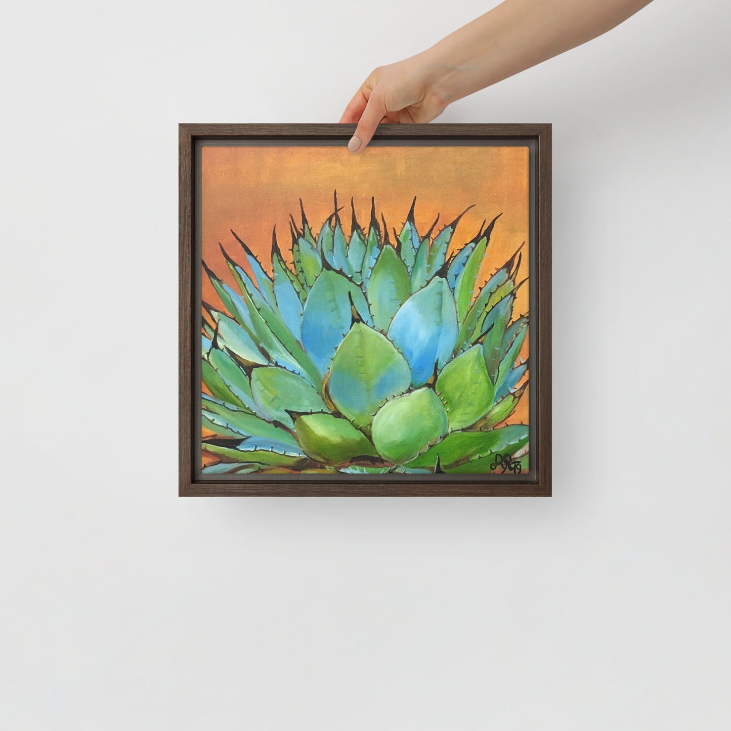 Blue Agave by Andrea Rodriguez | Framed Canvas Print