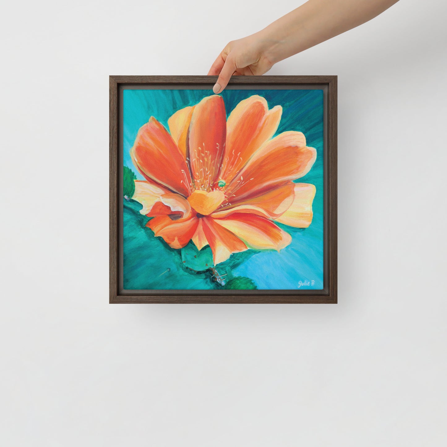 Desert Flower by Julie Bonner | Framed canvas