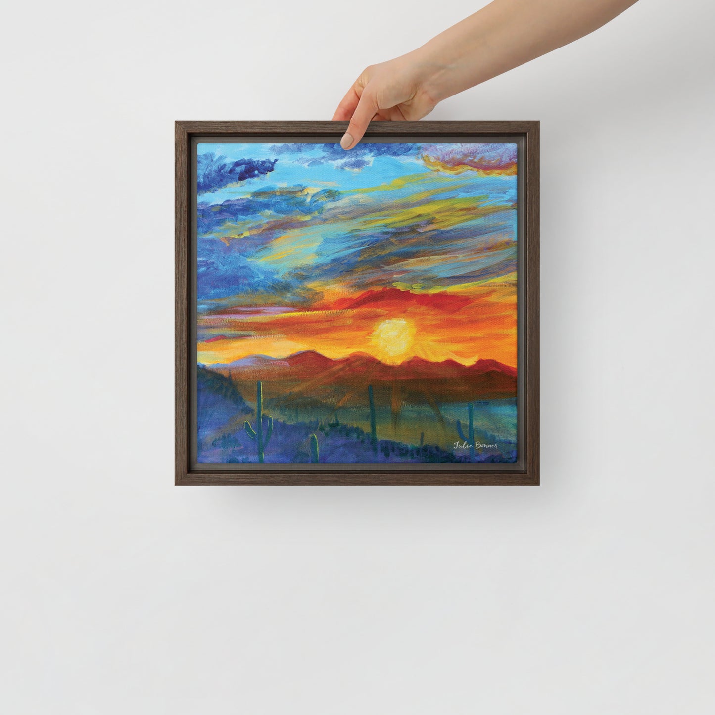 Tucson Evening by Julie Bonner | Framed canvas