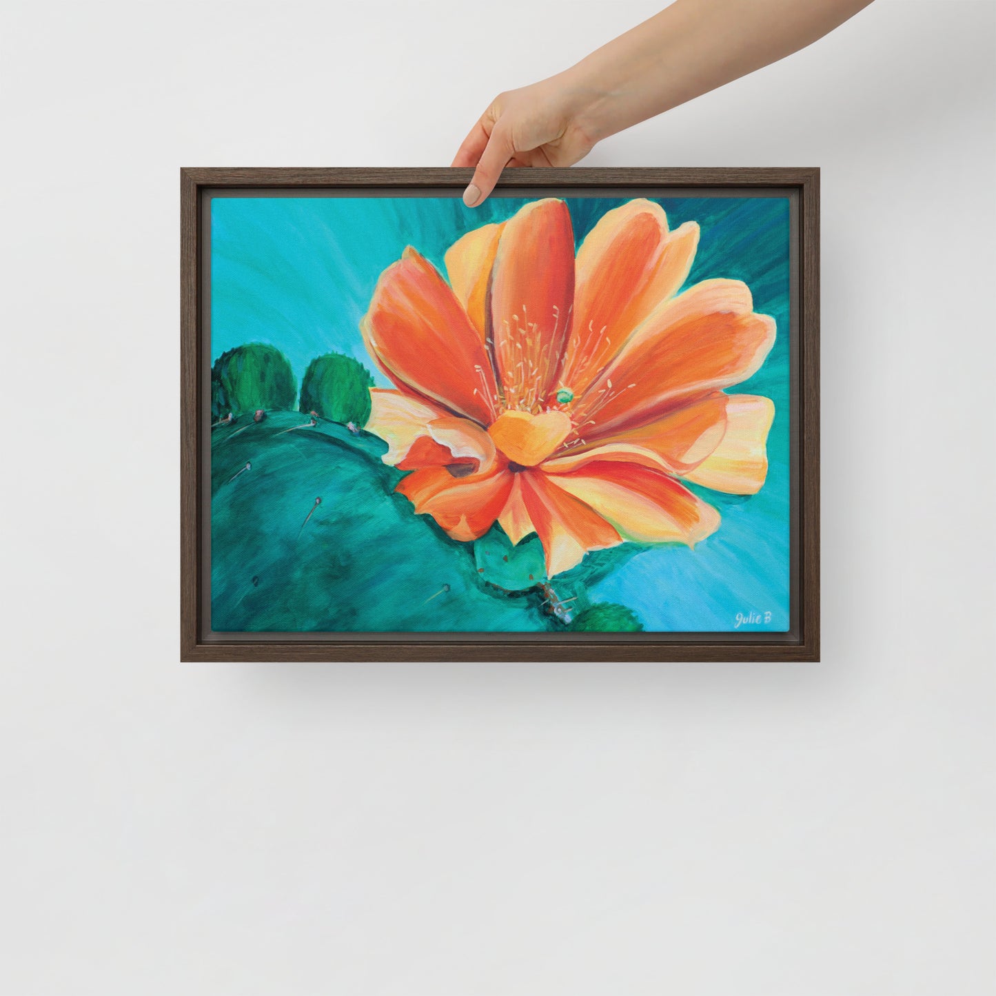 Desert Flower by Julie Bonner | Framed canvas