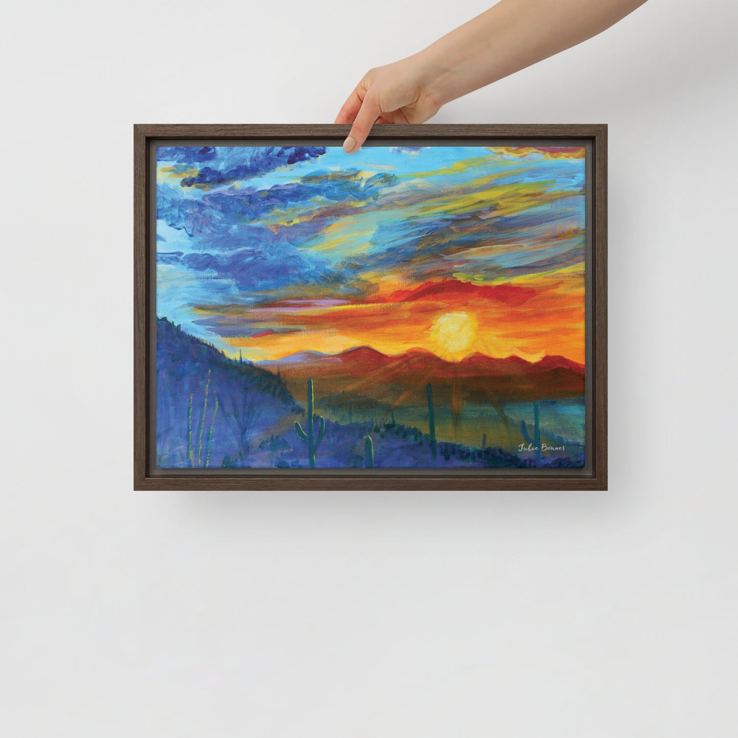 Tucson Evening by Julie Bonner | Framed canvas