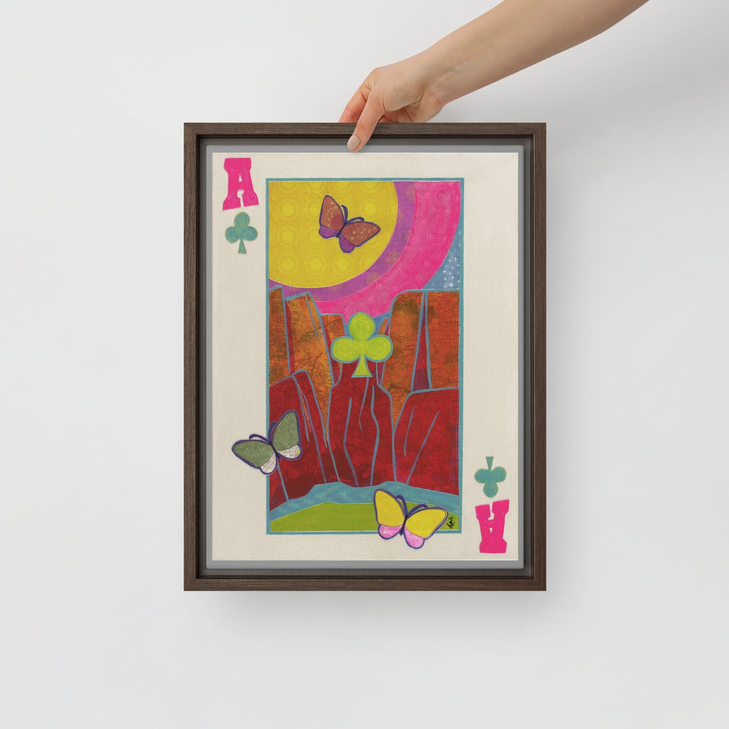 Ace of Clubs by Suzanne Villella | Framed canvas