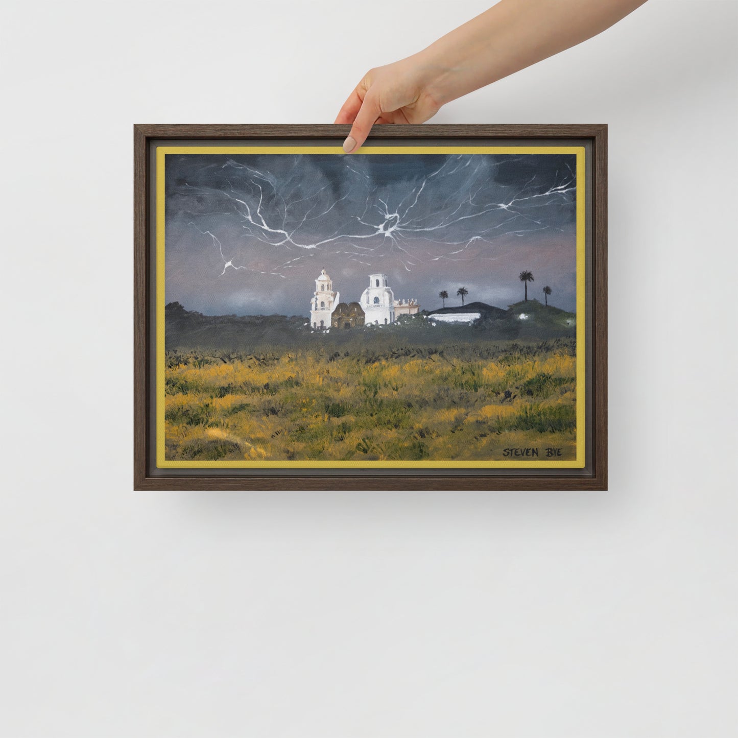 Lightning Strikes by Steven Bye | Framed canvas