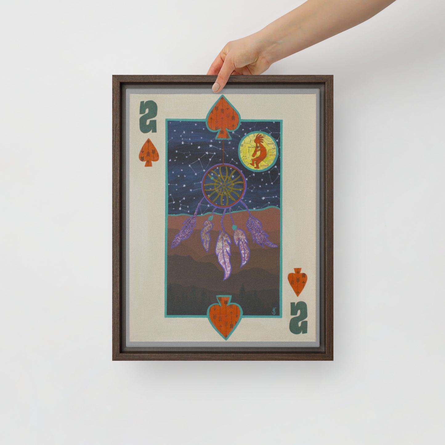 Two of Spades by Suzanne Villella | Framed canvas