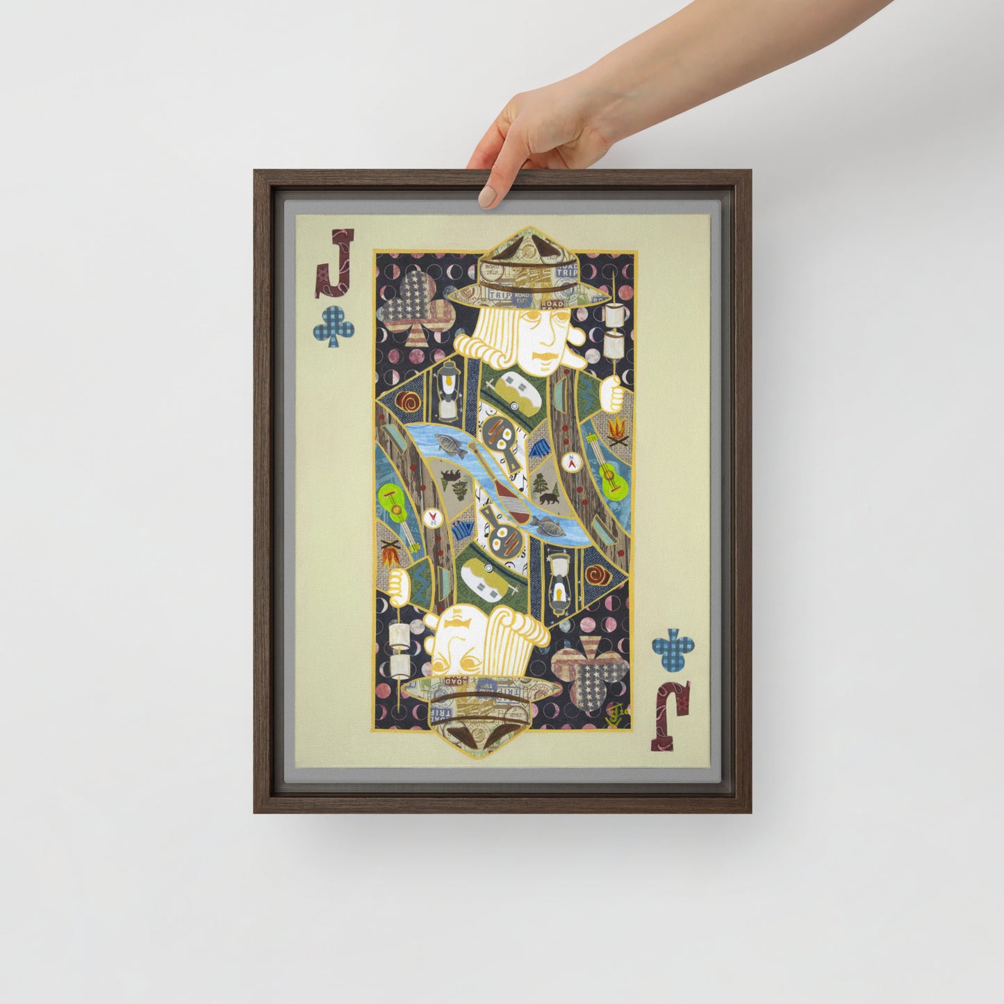 Jack of Clubs by Suzanne Villella | Framed canvas