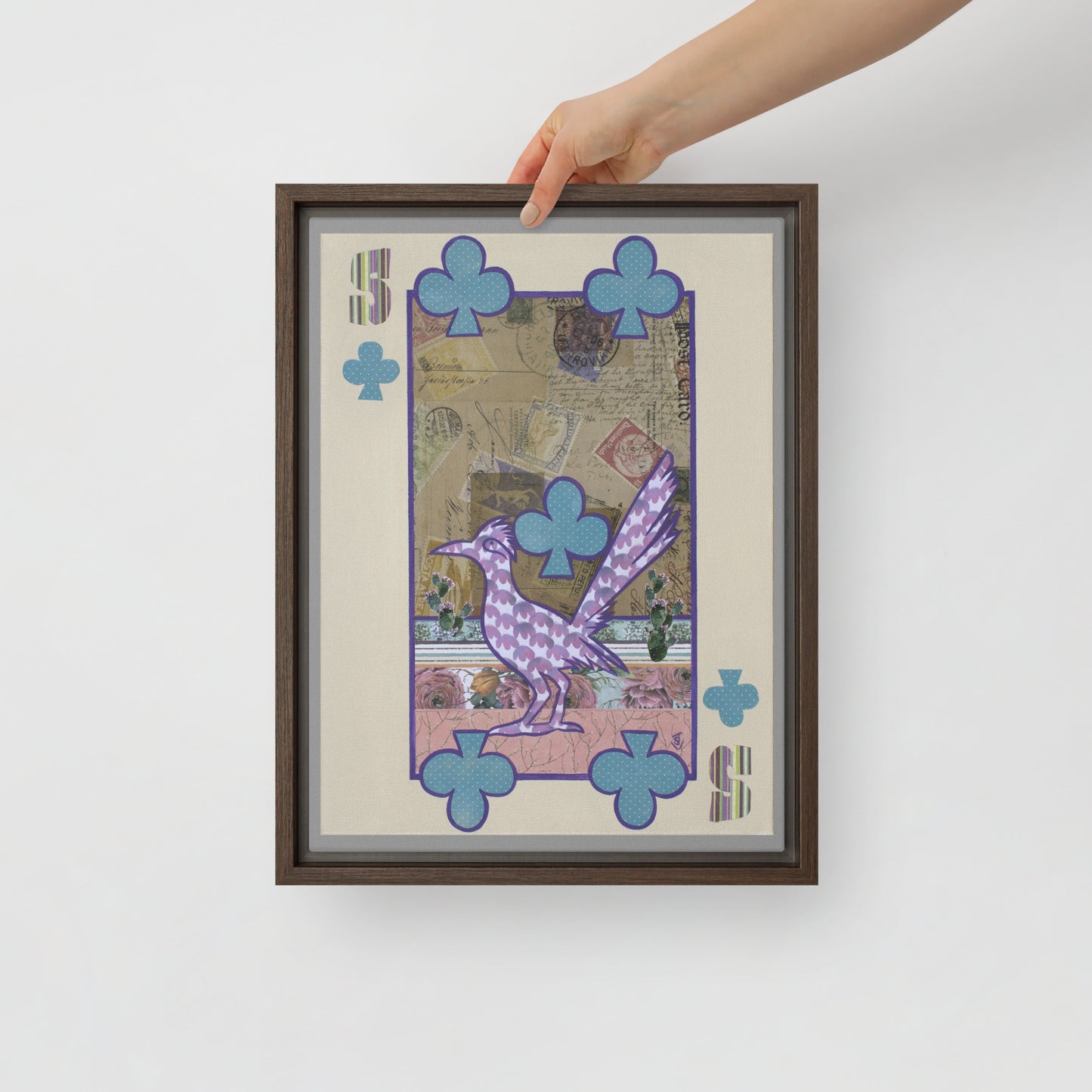 Five of Clubs by Suzanne Villella | Framed canvas