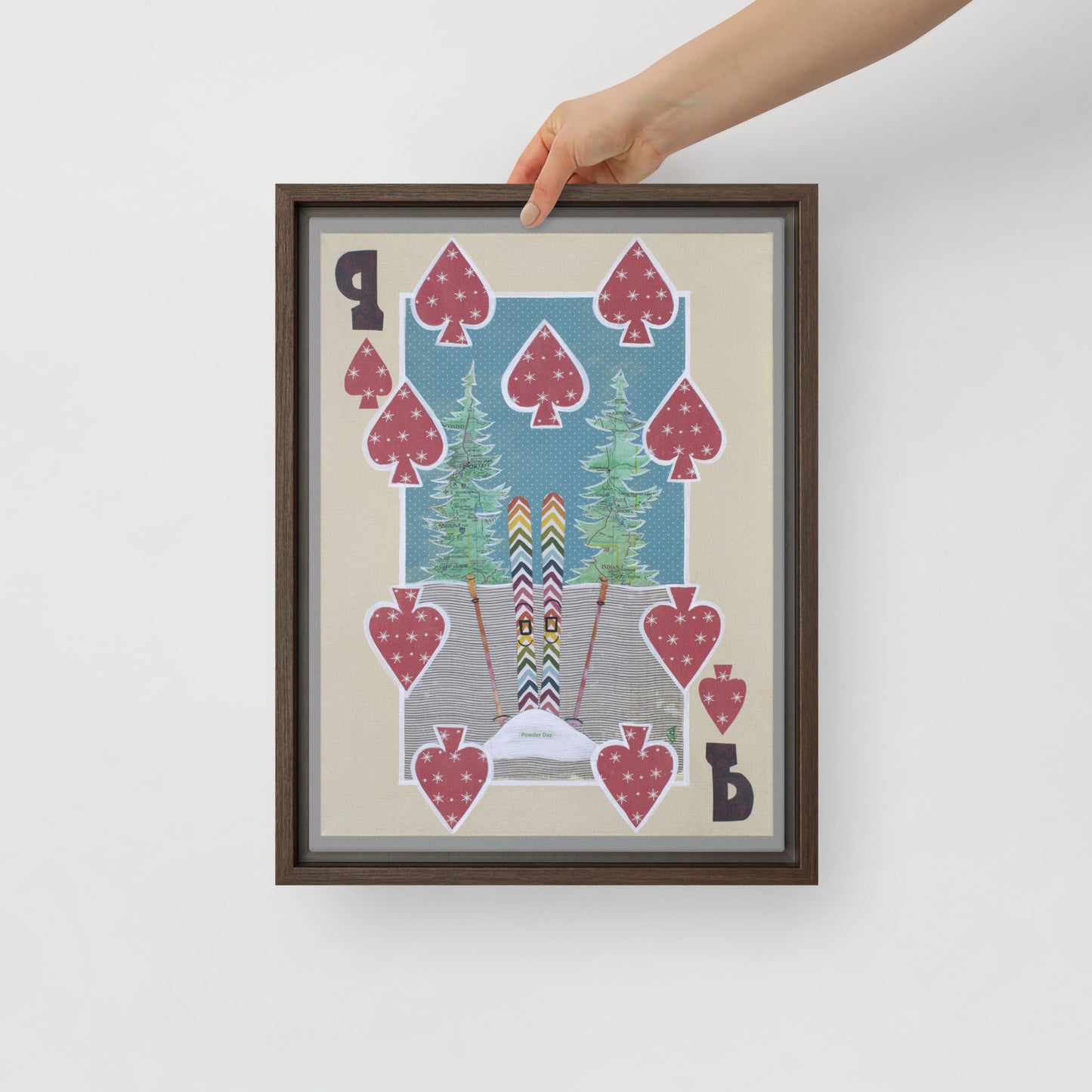 Nine of Spades by Suzanne Villella | Framed canvas