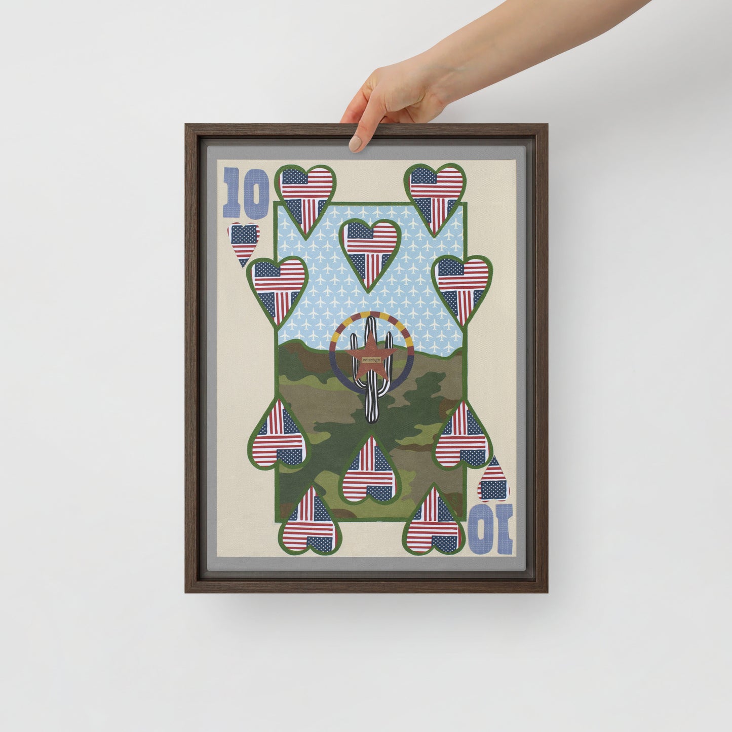 Ten of Hearts by Suzanne Villella | Framed canvas