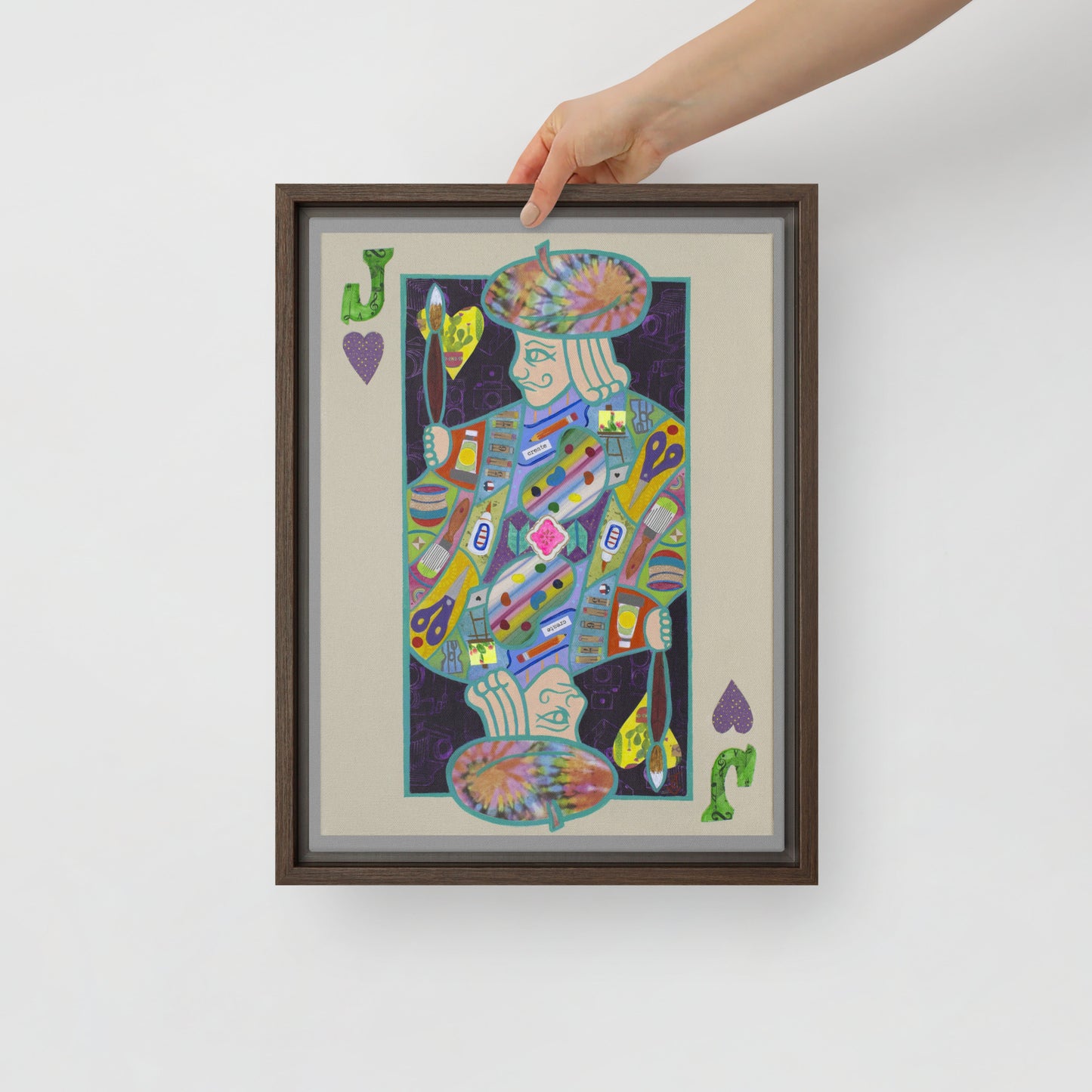 Jack of Hearts by Suzanne Villella | Framed canvas