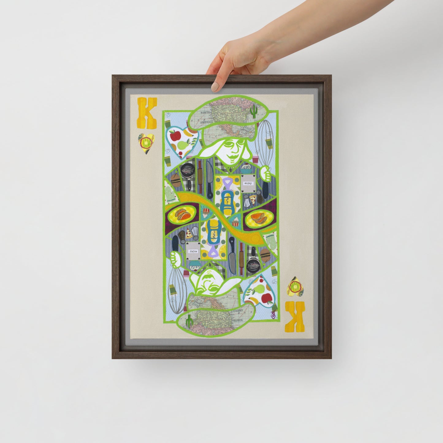 King of Hearts by Suzanne Villella | Framed canvas