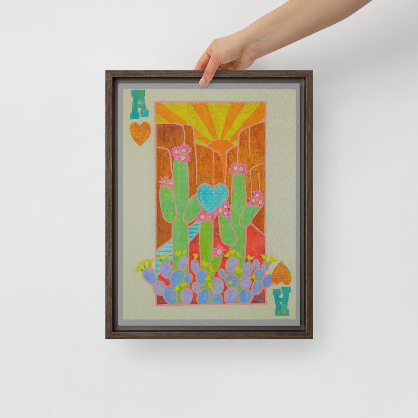 Ace of Hearts by Suzanne Villella | Framed canvas