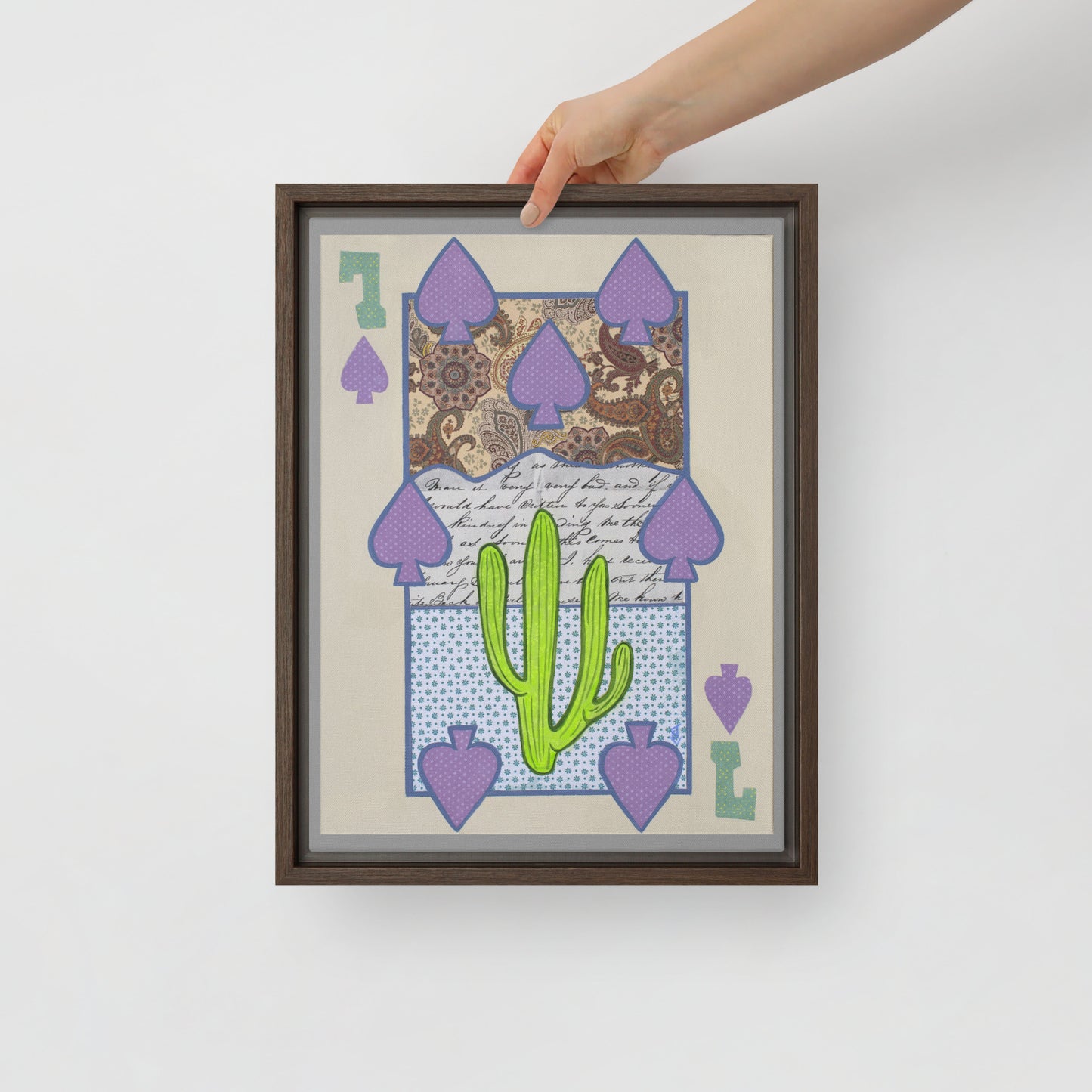 Seven of Spades by Suzanne Villella | Framed canvas