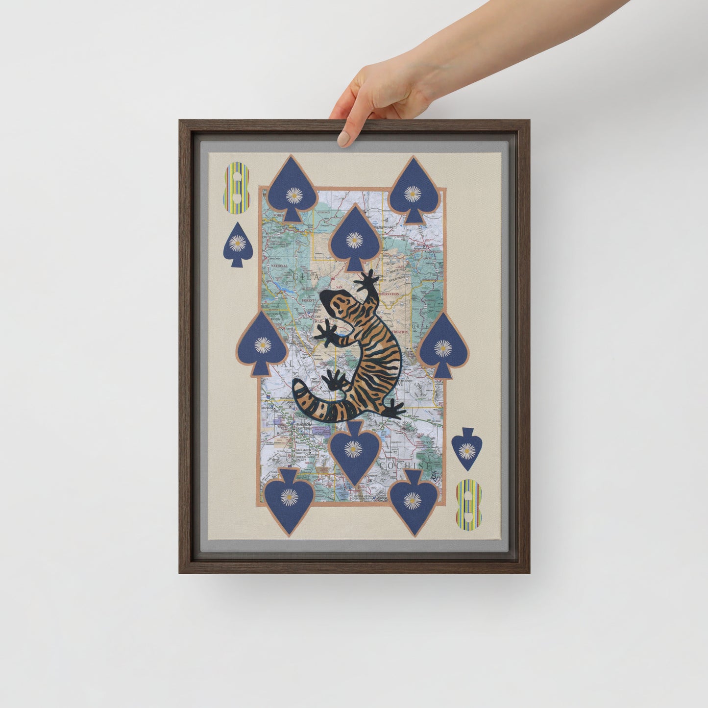 Eight of Spades by Suzanne Villella | Framed canvas