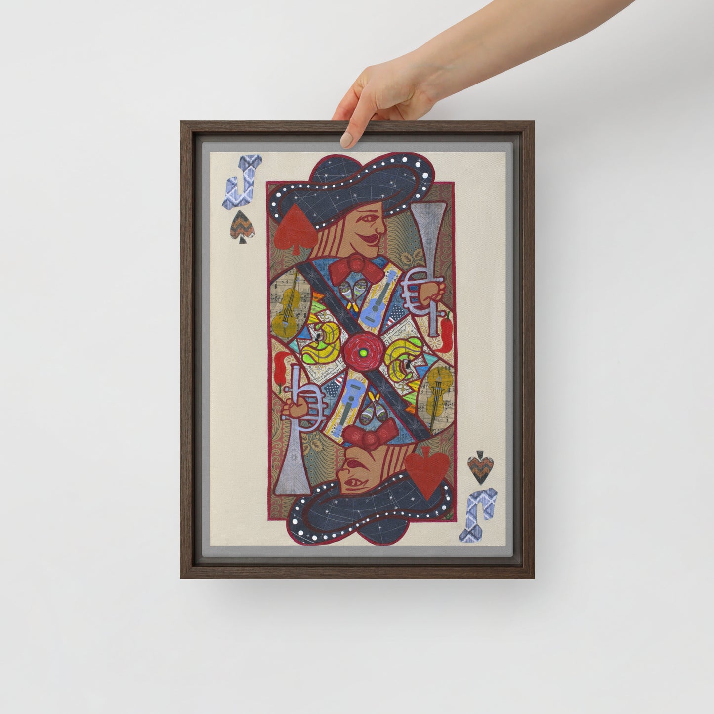 Jack of Spades by Suzanne Villella | Framed canvas