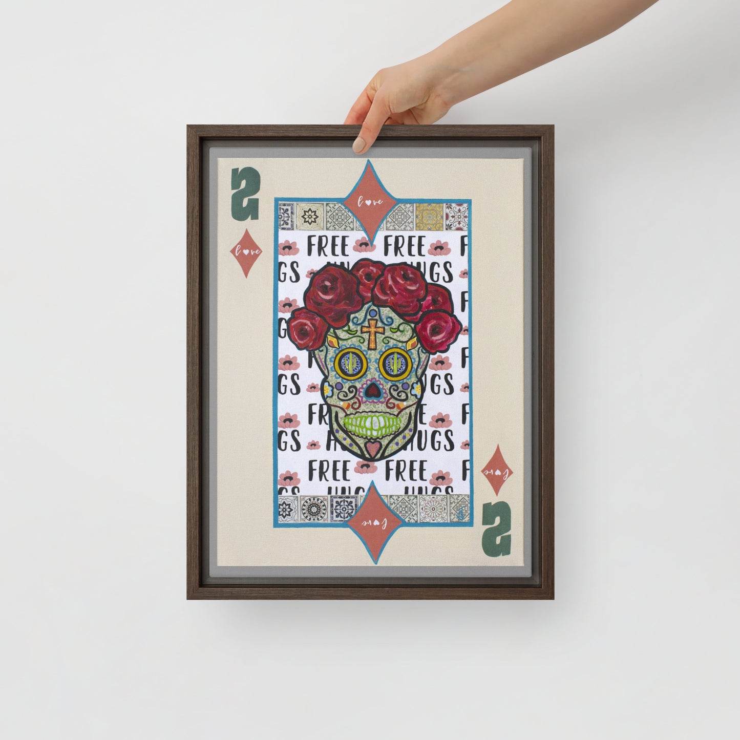 Two of Diamonds by Suzanne Villella | Framed canvas