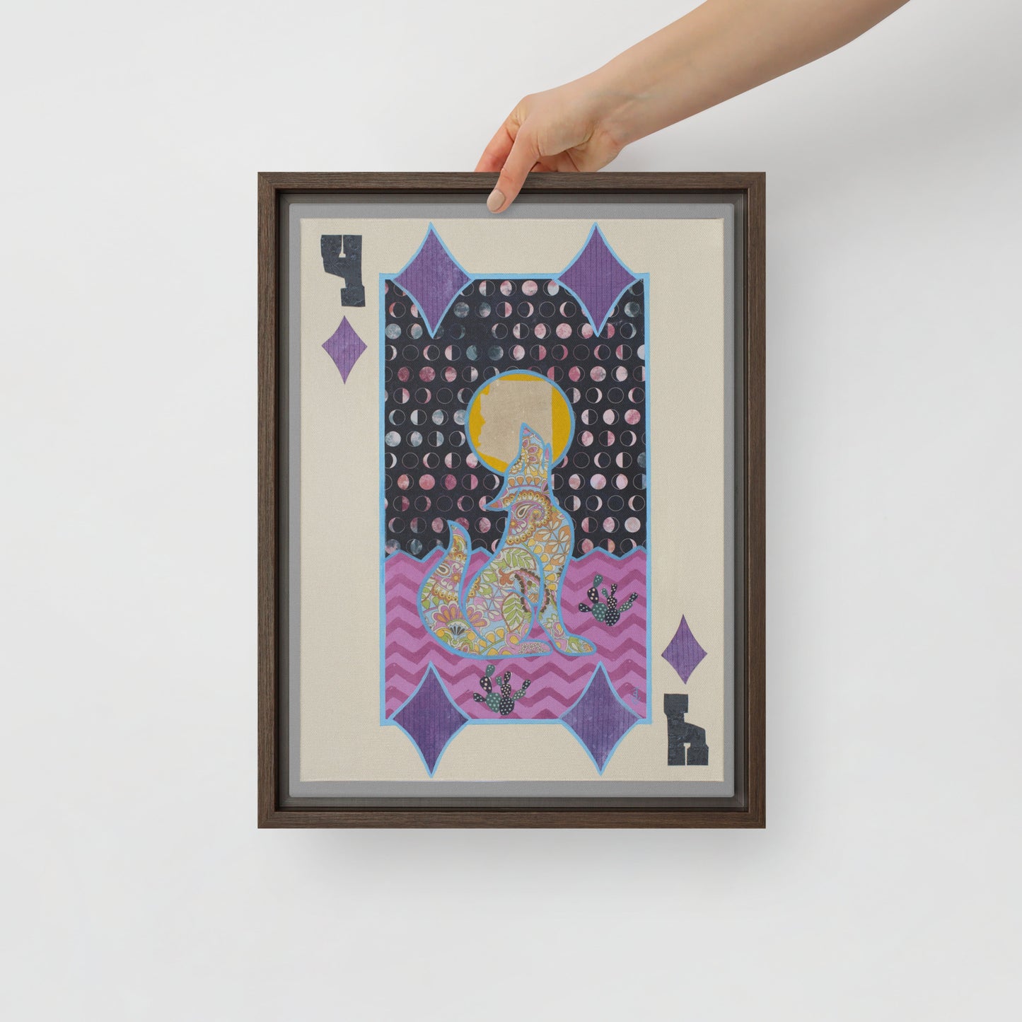 Four of Diamonds by Suzanne Villella | Framed canvas