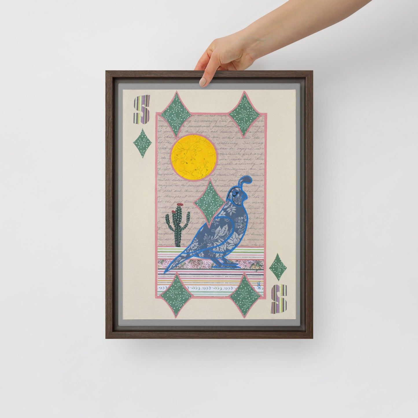 Five of Diamonds by Suzanne Villella | Framed canvas