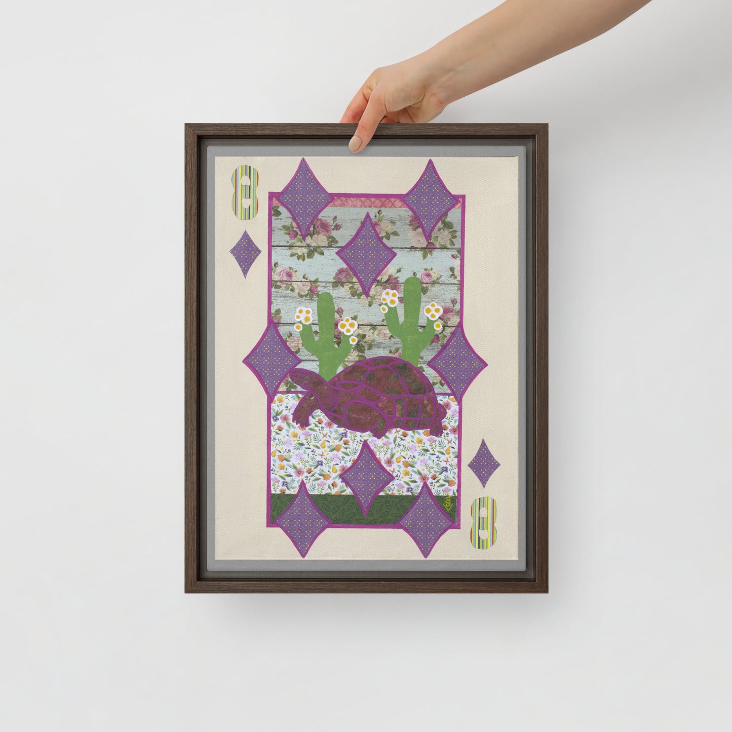 Eight of Diamonds by Suzanne Villella | Framed canvas