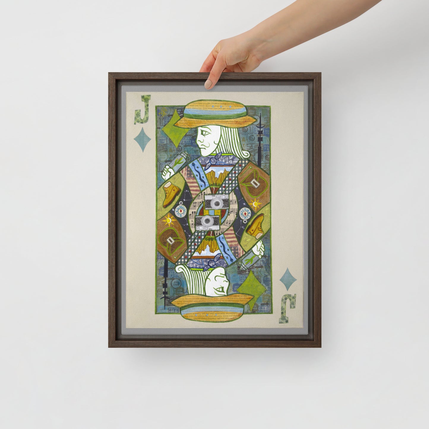 Jack of Diamonds by Suzanne Villella | Framed canvas