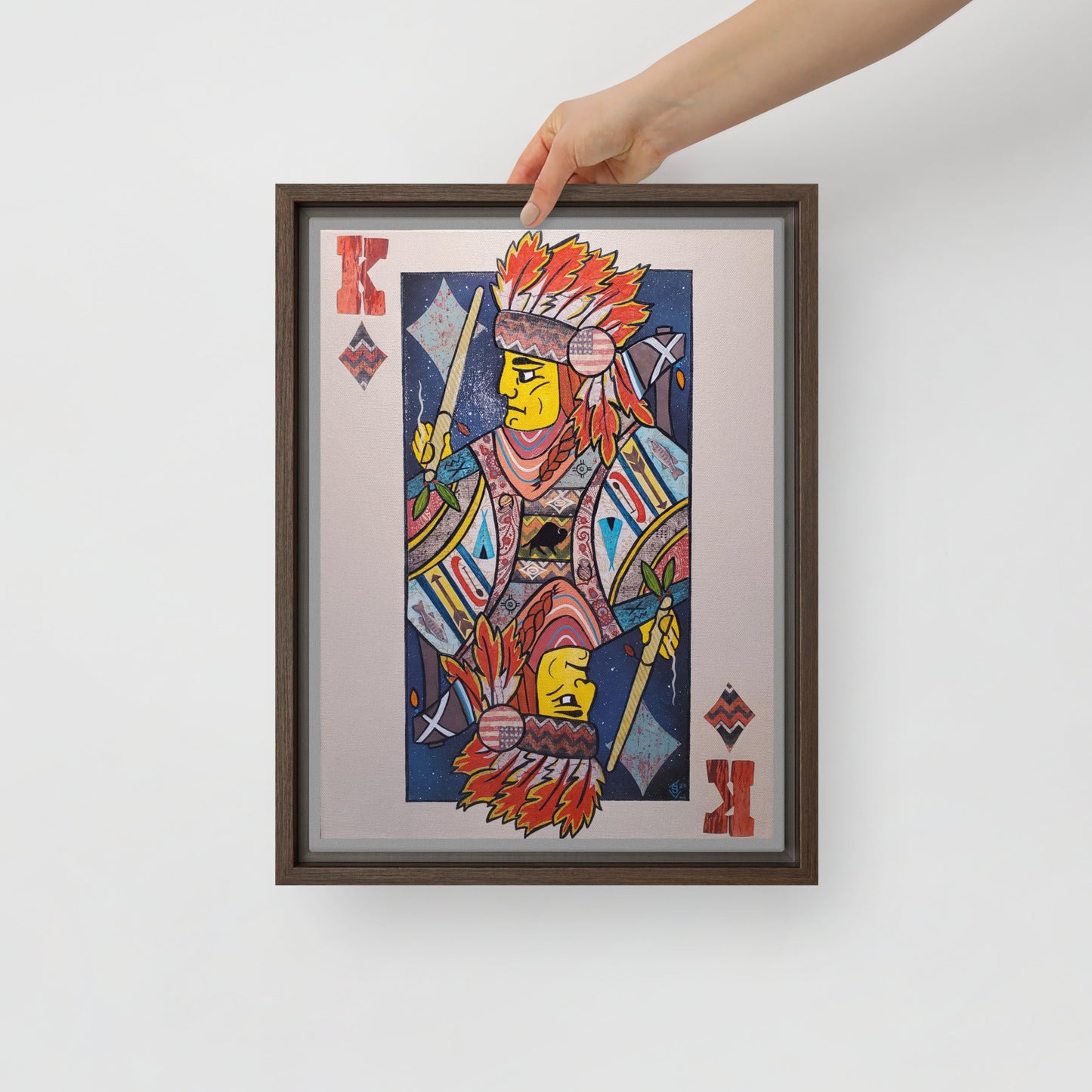 King of Diamonds by Suzanne Villella | Framed canvas