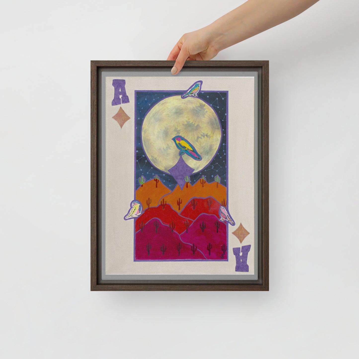 Ace of Diamonds by Suzanne Villella | Framed canvas