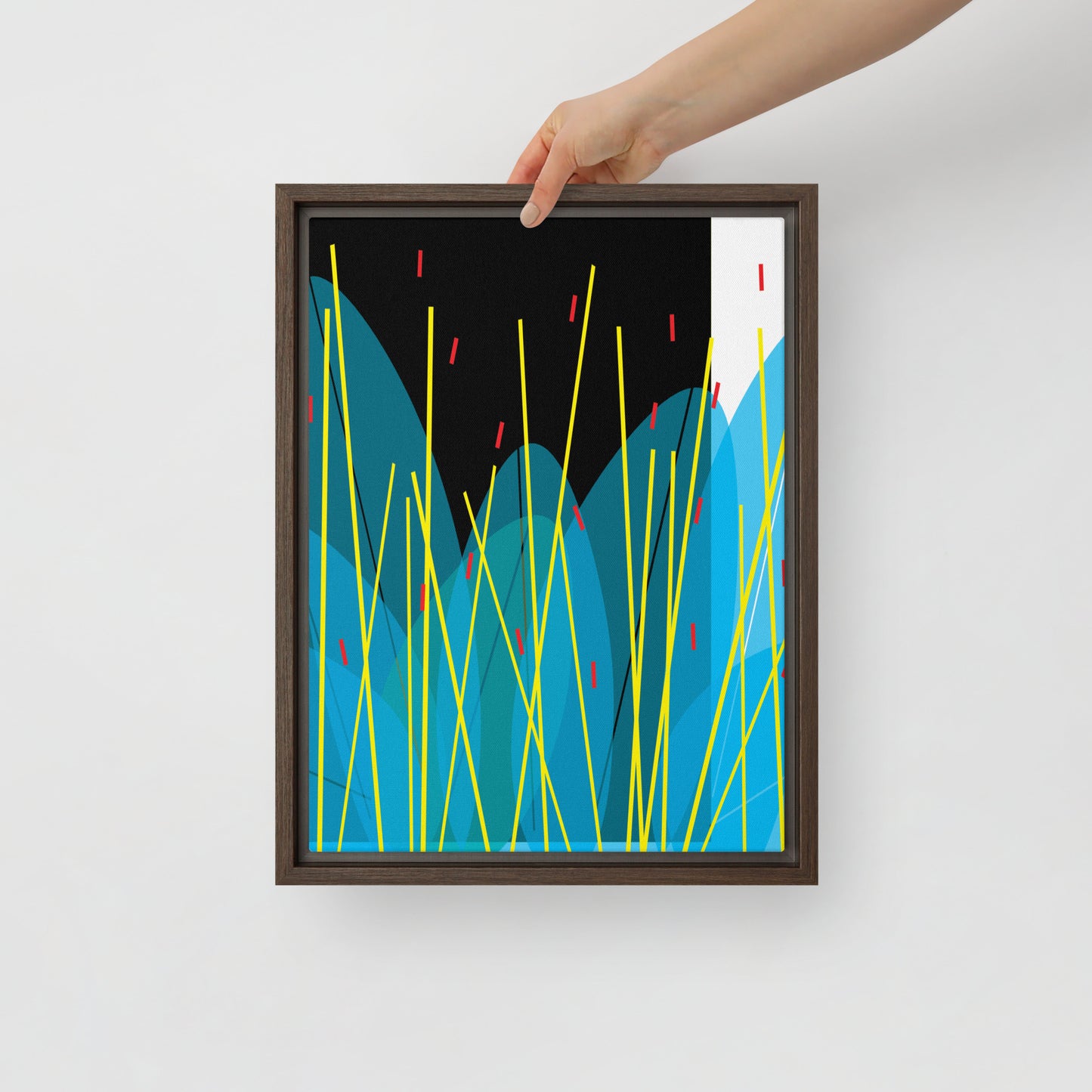 Reaction Salad by Damon Leverett | Framed canvas