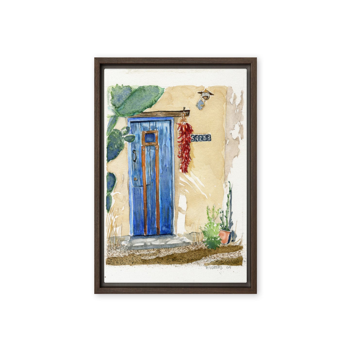 Blue Door Ft Lowell by Rob Waters | Framed canvas