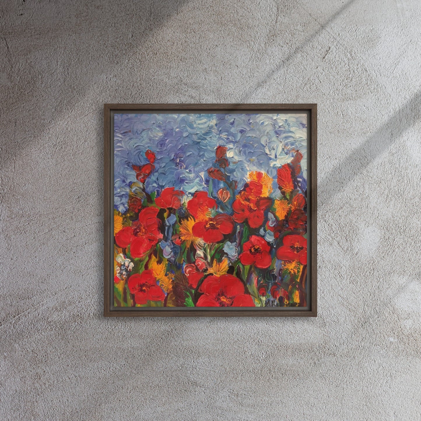 Field Of Poppies by Andrea Rodriguez | Framed Canvas