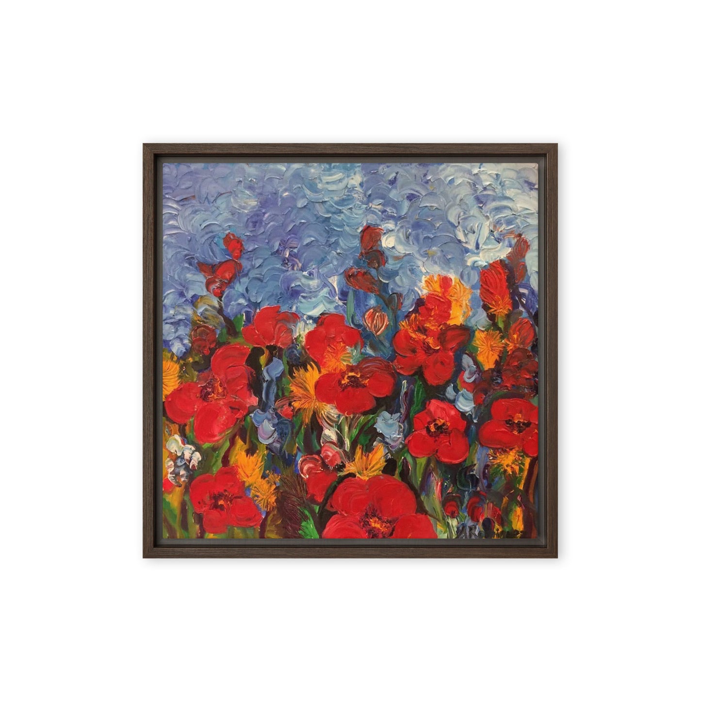 Field Of Poppies by Andrea Rodriguez | Framed Canvas