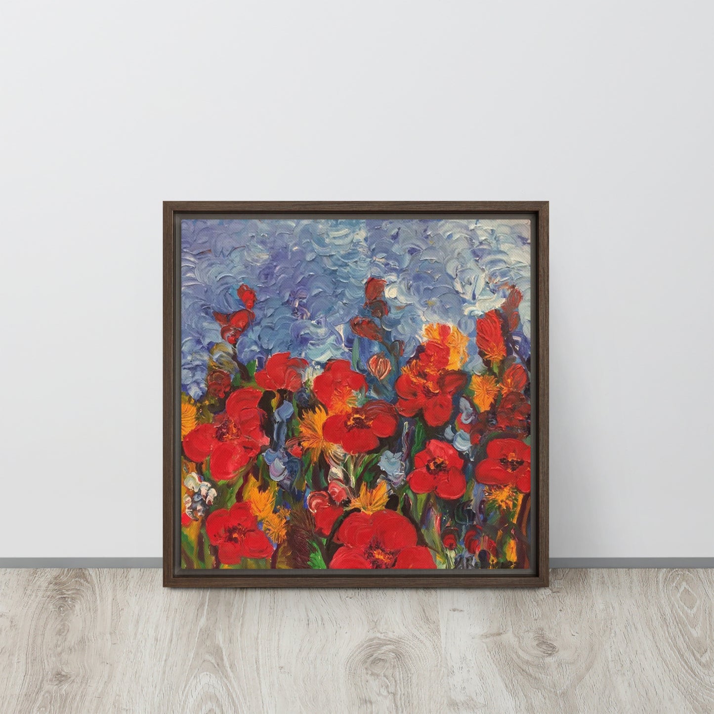 Field Of Poppies by Andrea Rodriguez | Framed Canvas