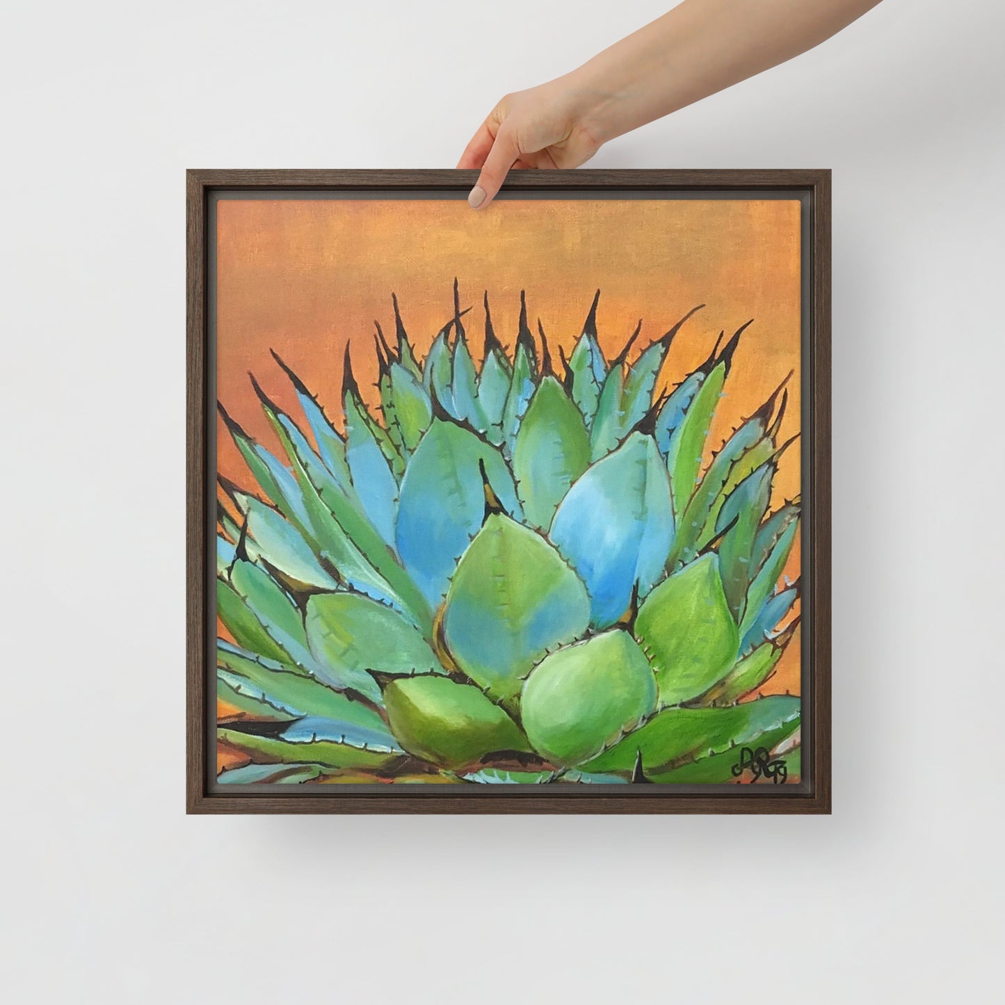 Blue Agave by Andrea Rodriguez | Framed Canvas Print