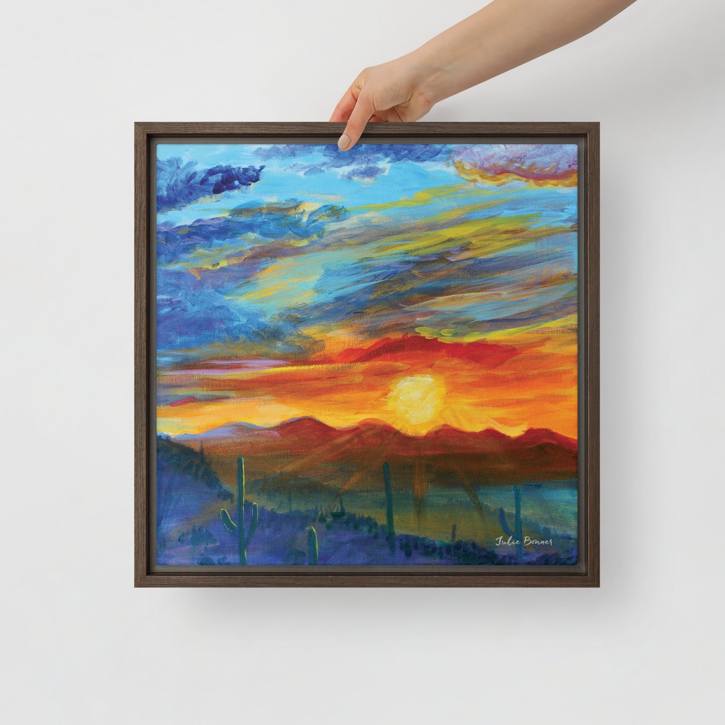 Tucson Evening by Julie Bonner | Framed canvas