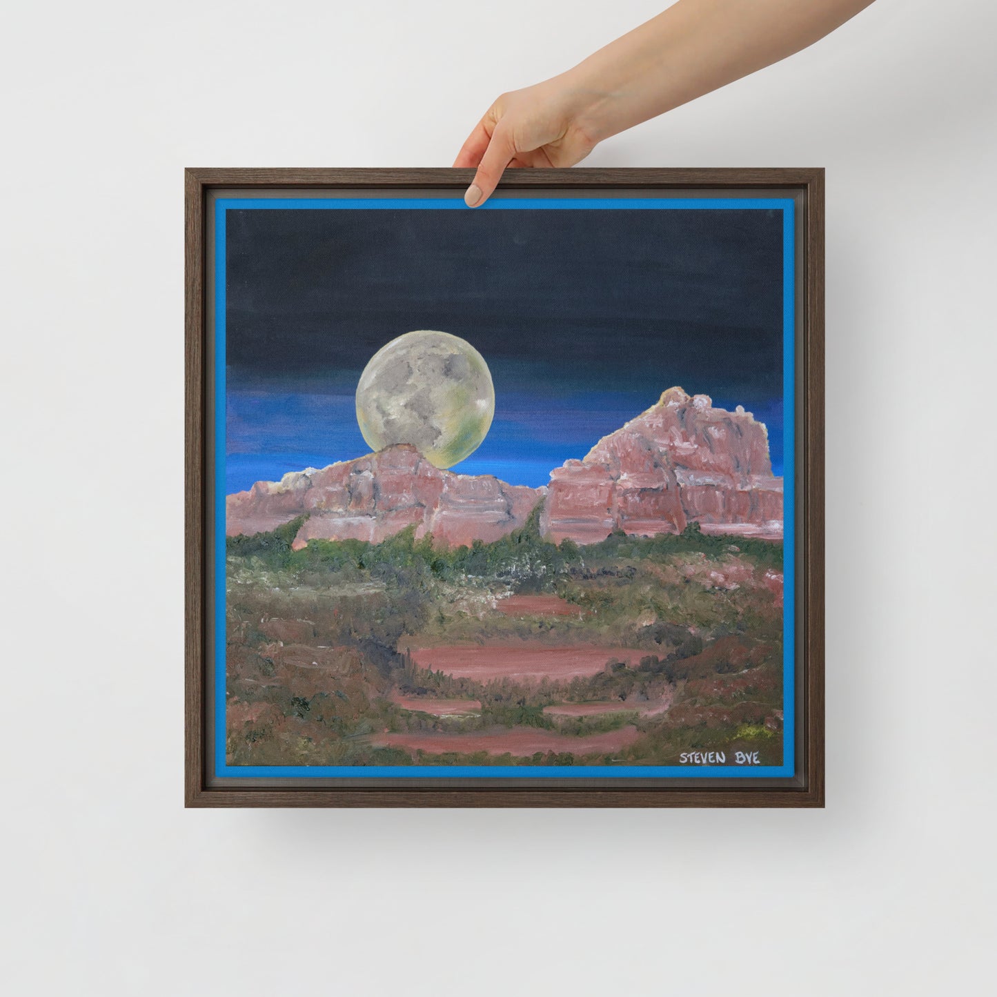 Supermoon by Steven Bye | Framed canvas