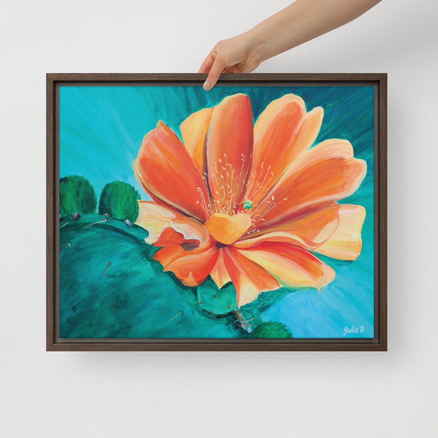 Desert Flower by Julie Bonner | Framed canvas