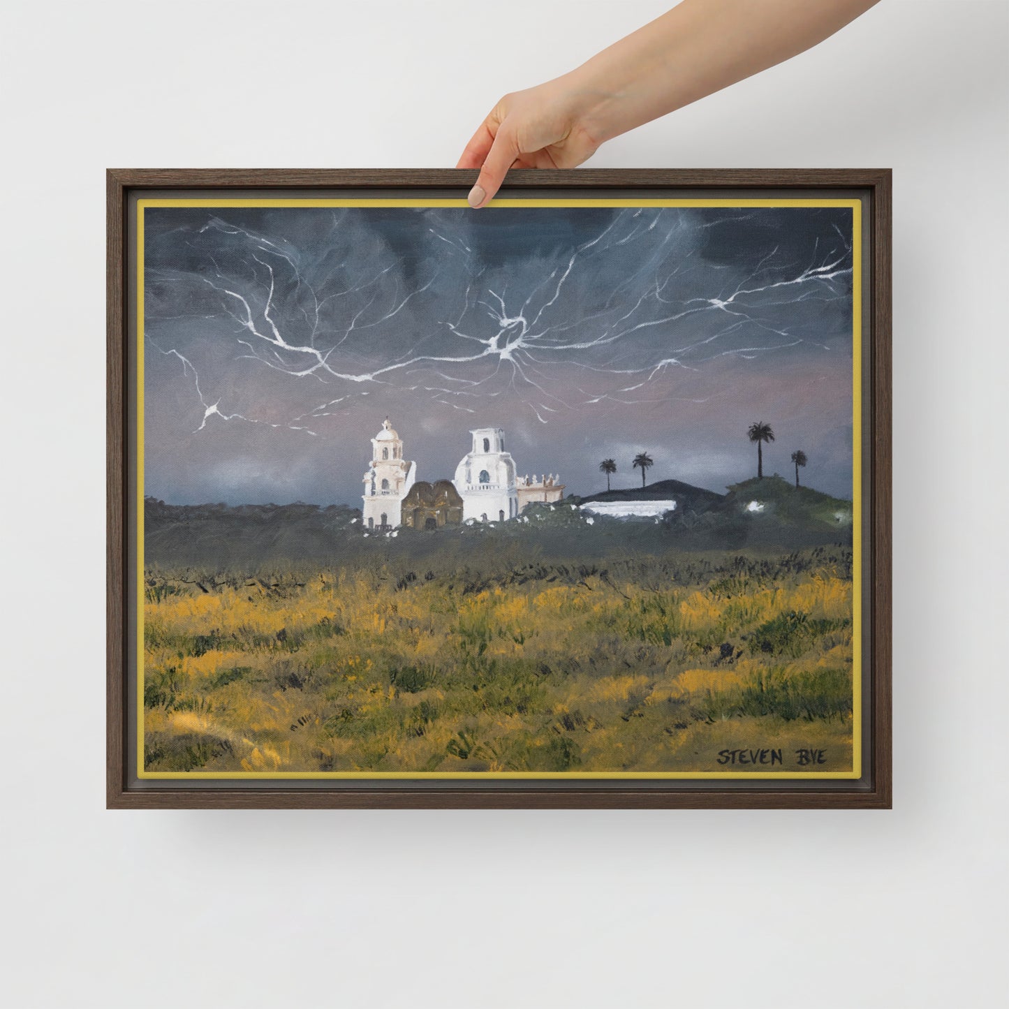 Lightning Strikes by Steven Bye | Framed canvas