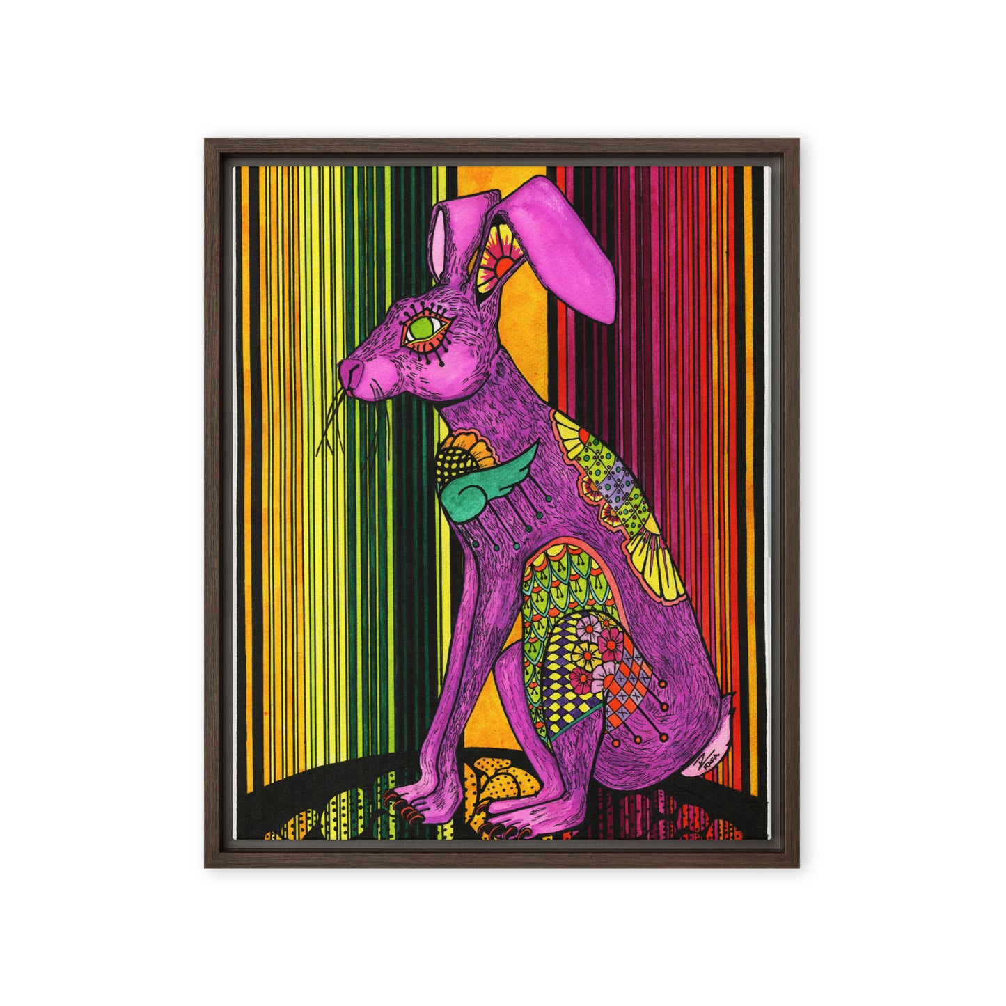 Slopoke by Ralph Philabaum - Framed canvas