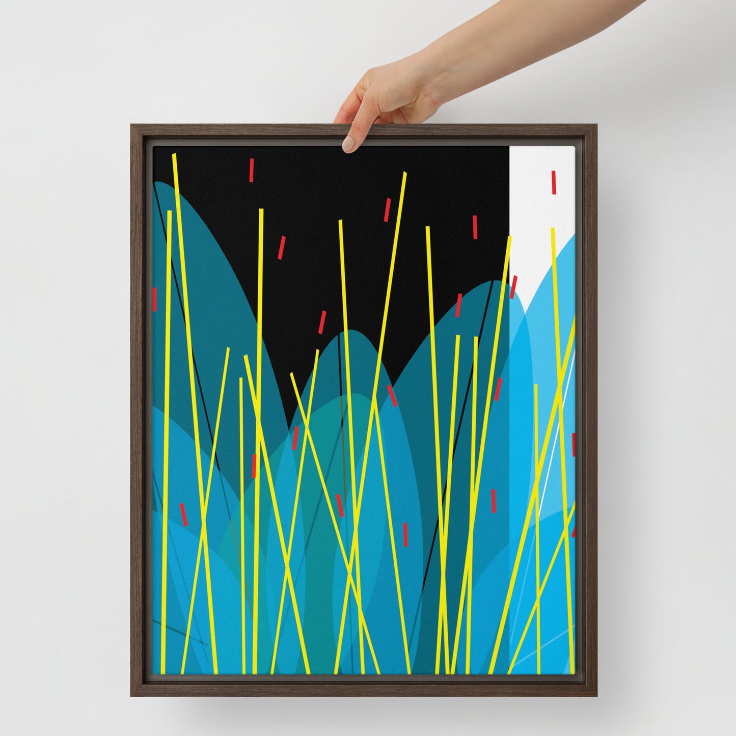 Reaction Salad by Damon Leverett | Framed canvas