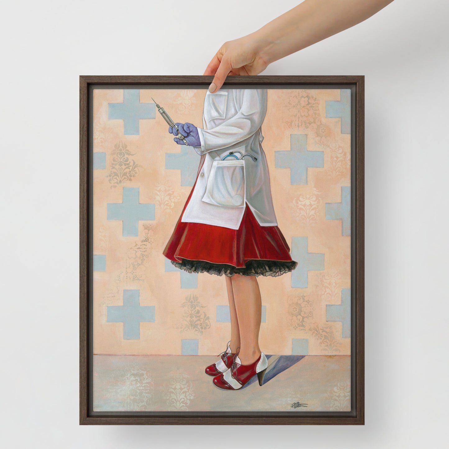 A Shot in the Arm by Kathleen Arthur | Framed canvas