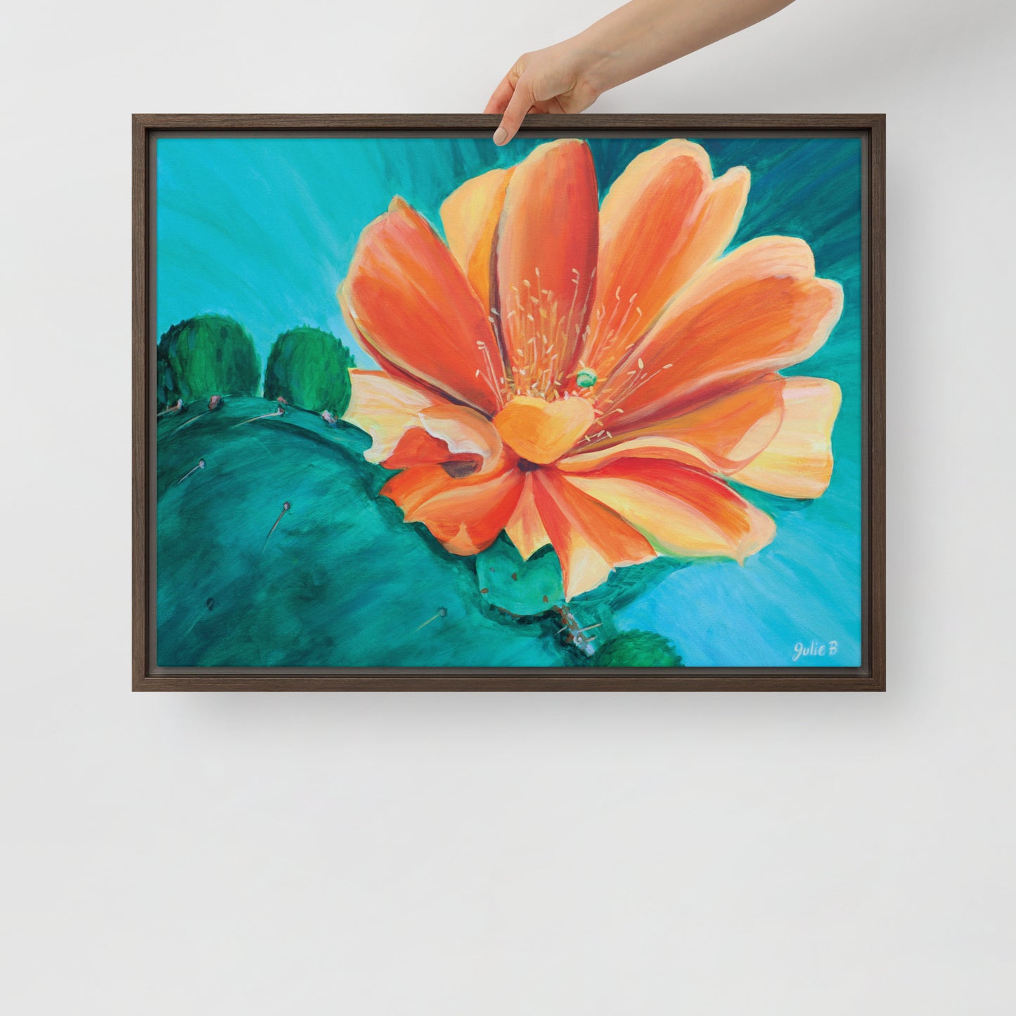 Desert Flower by Julie Bonner | Framed canvas