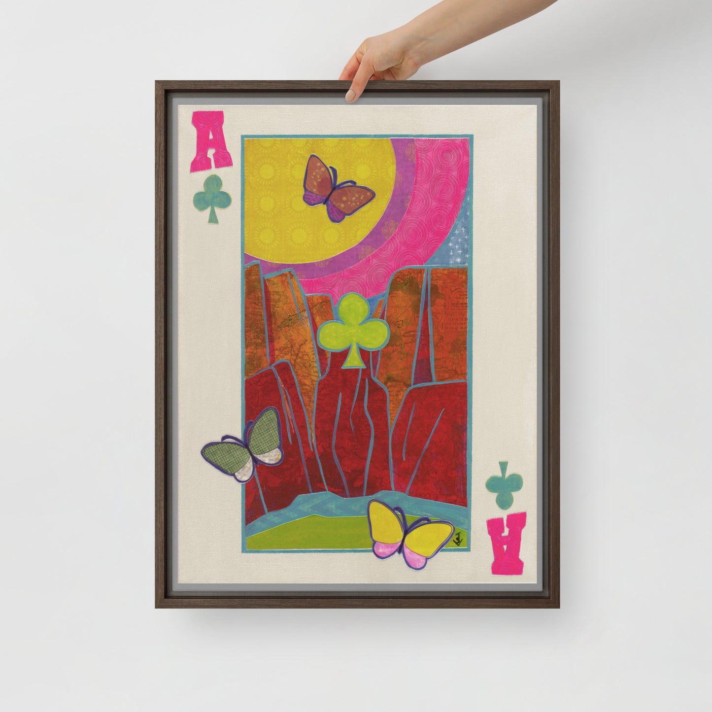 Ace of Clubs by Suzanne Villella | Framed canvas