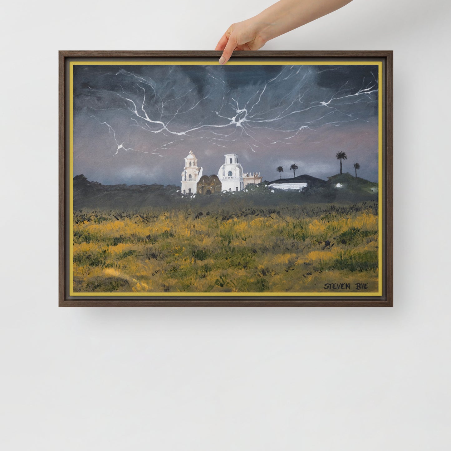 Lightning Strikes by Steven Bye | Framed canvas