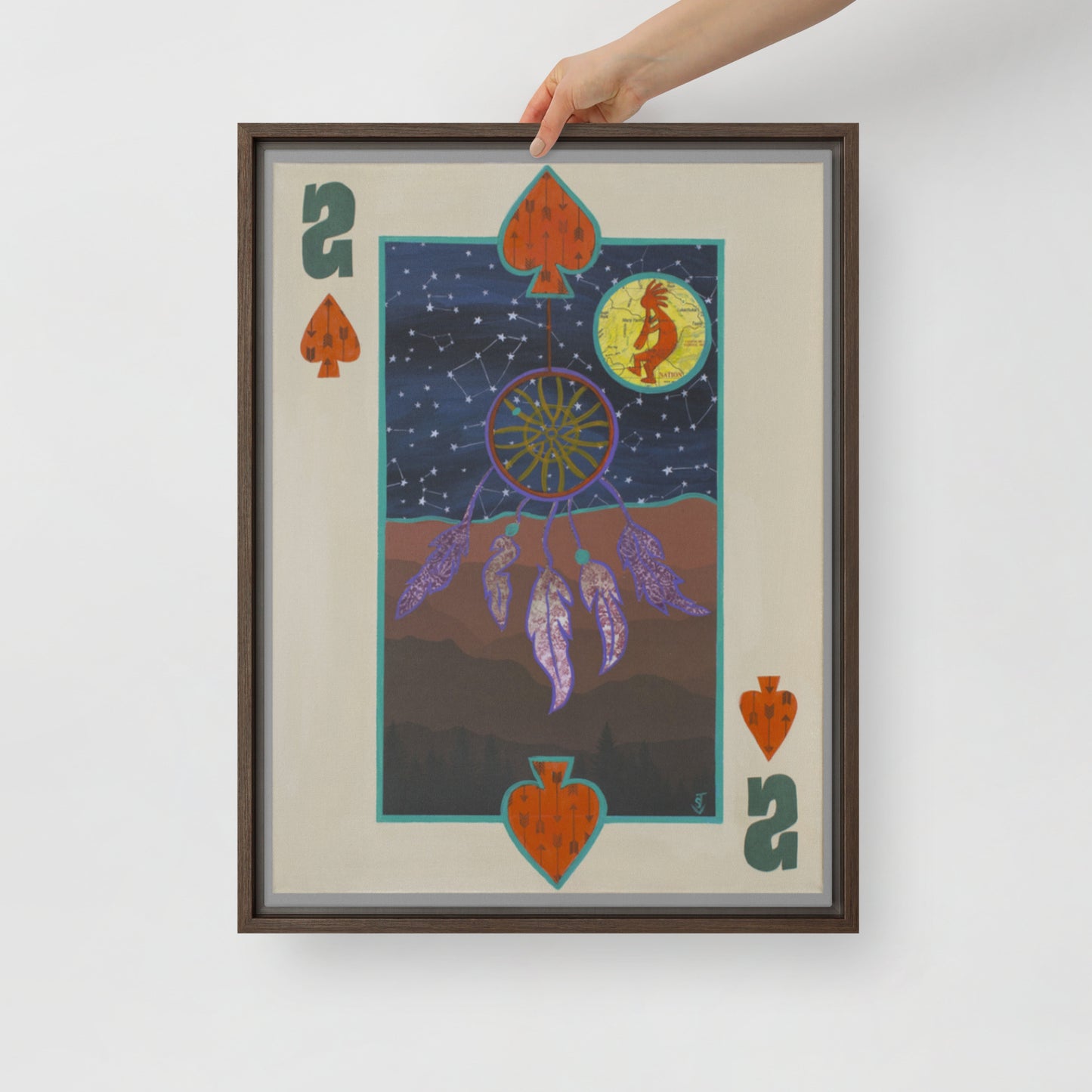 Two of Spades by Suzanne Villella | Framed canvas