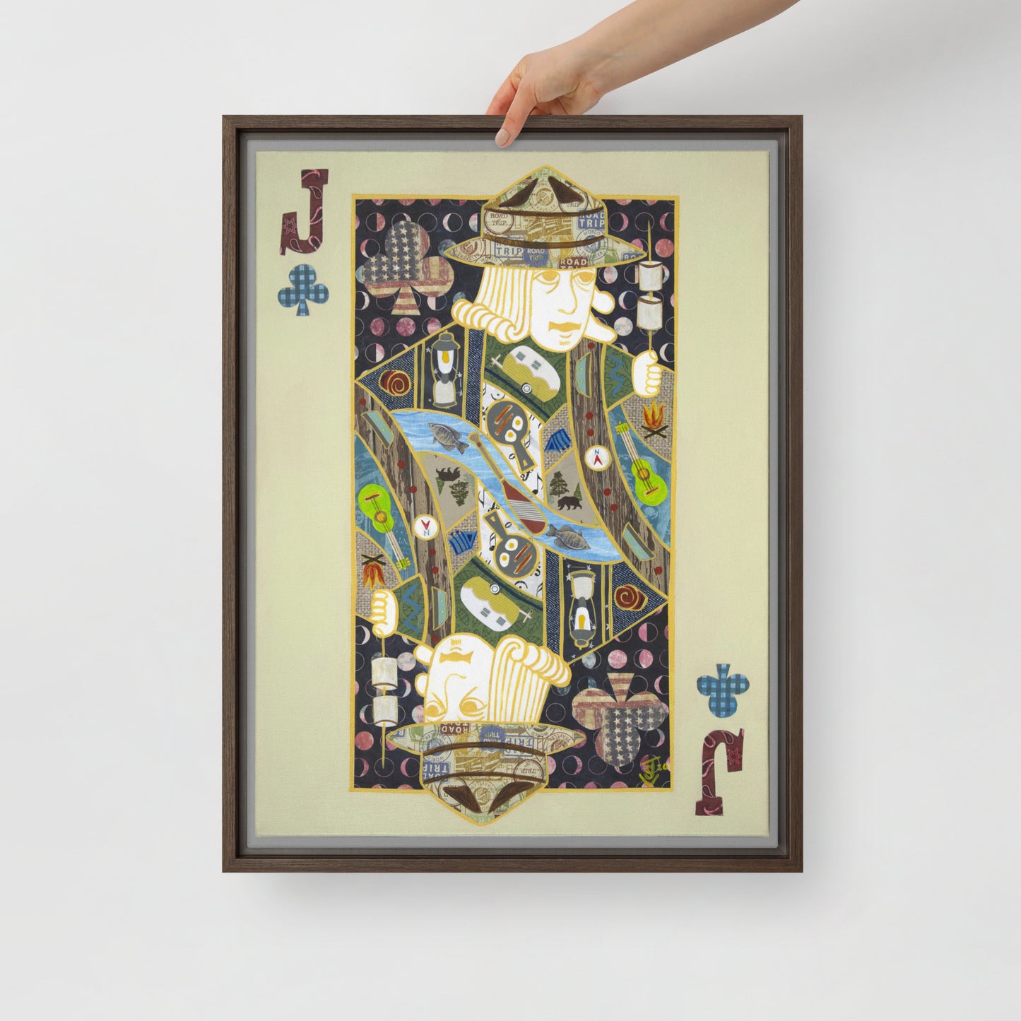 Jack of Clubs by Suzanne Villella | Framed canvas