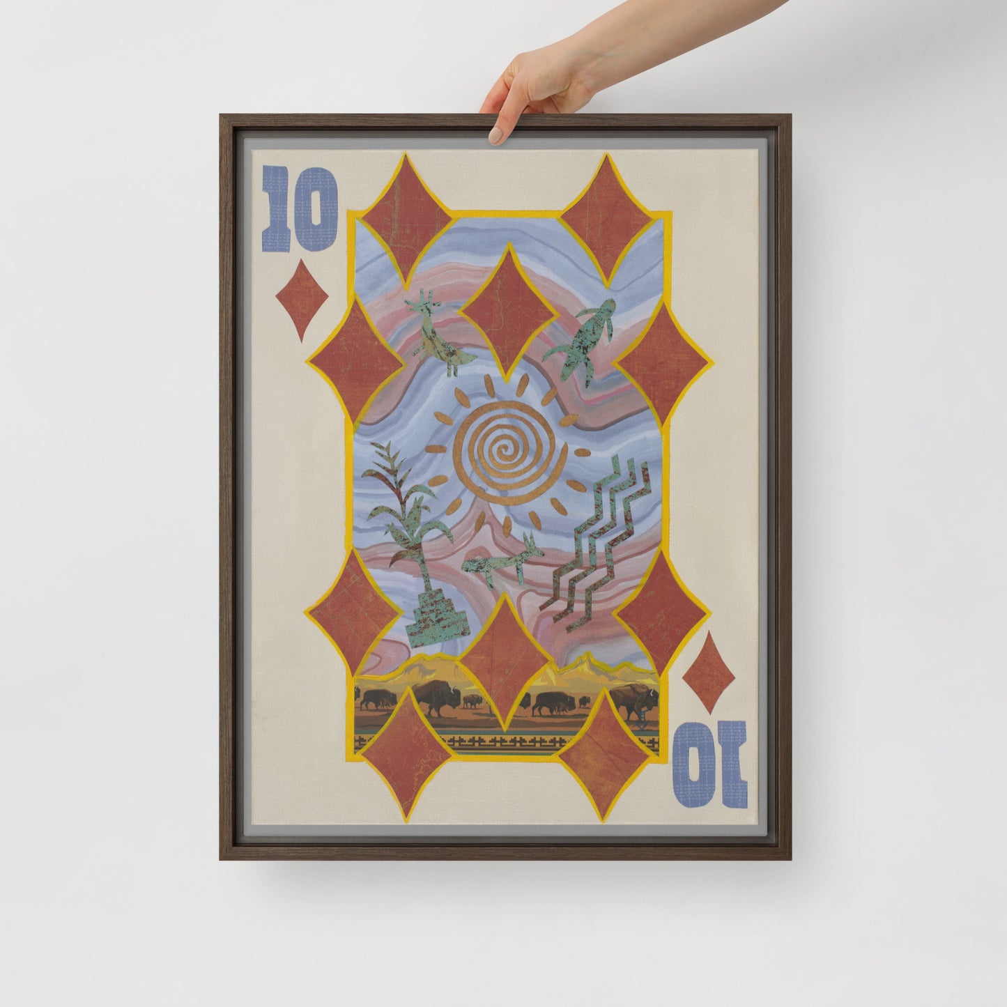 Ten of Diamonds by Suzanne Villella | Framed canvas