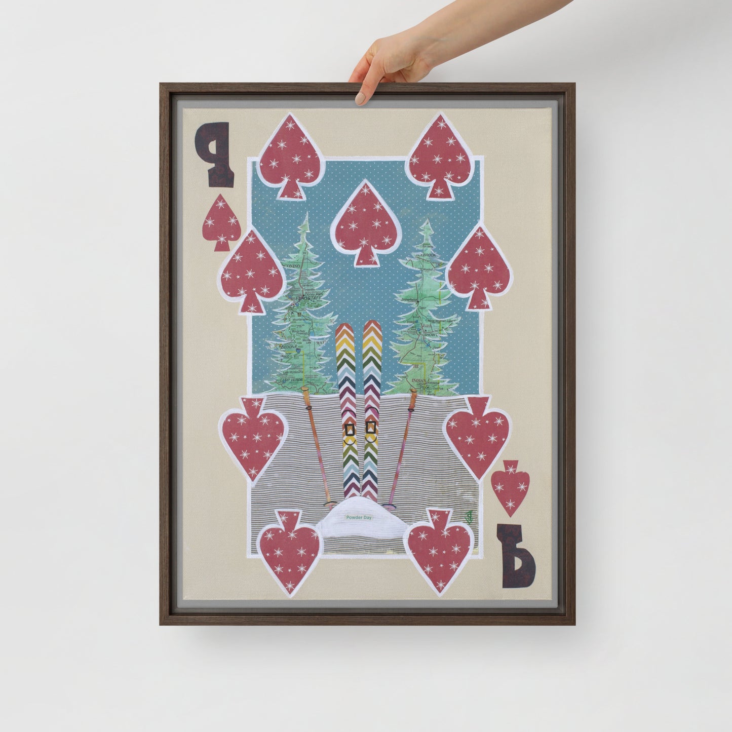 Nine of Spades by Suzanne Villella | Framed canvas