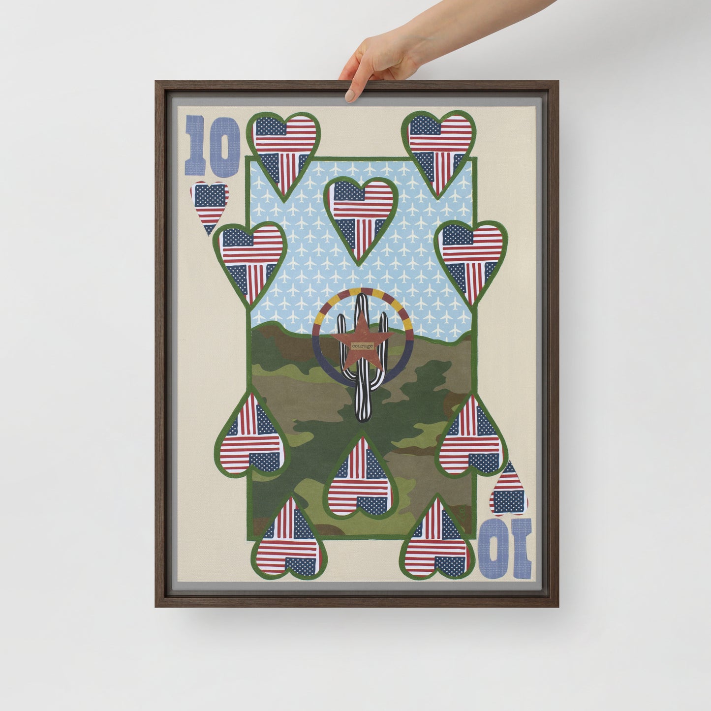 Ten of Hearts by Suzanne Villella | Framed canvas