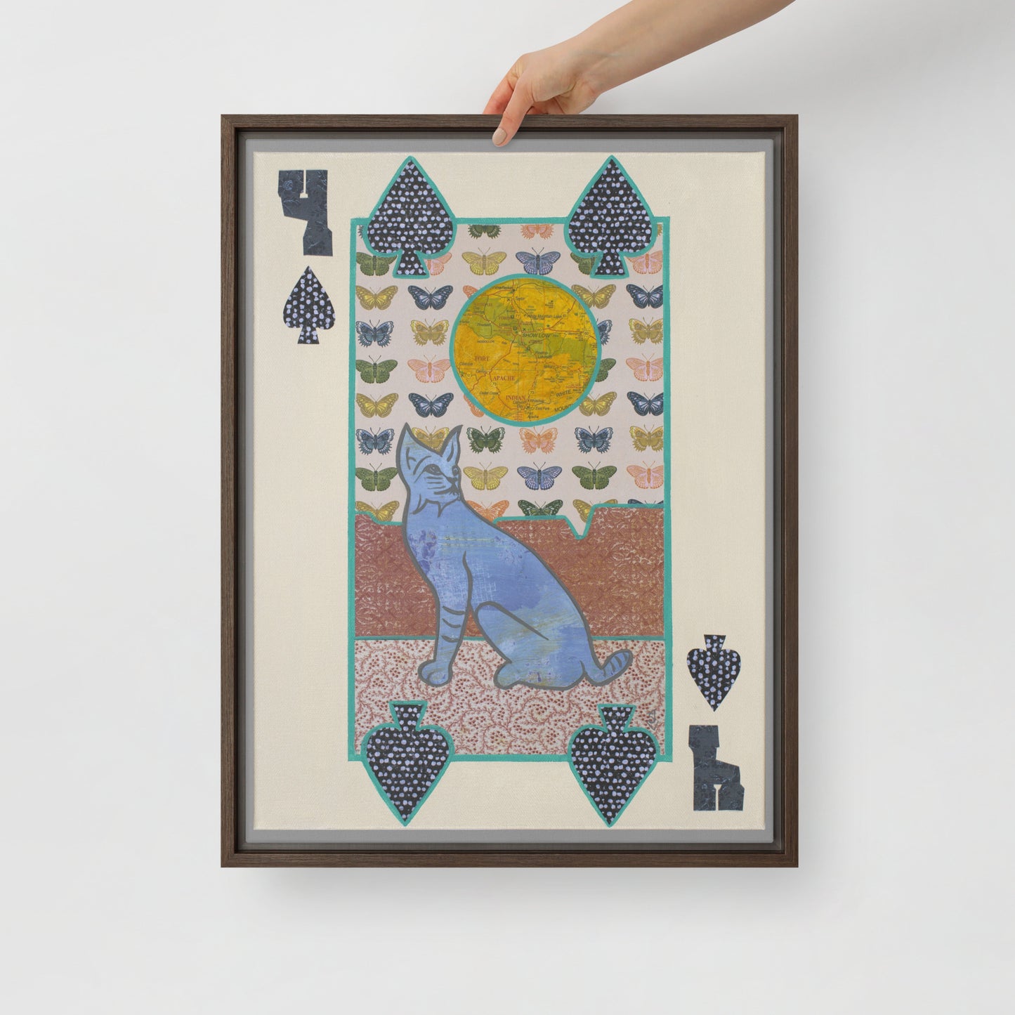 Four of Spades by Suzanne Villella | Framed canvas