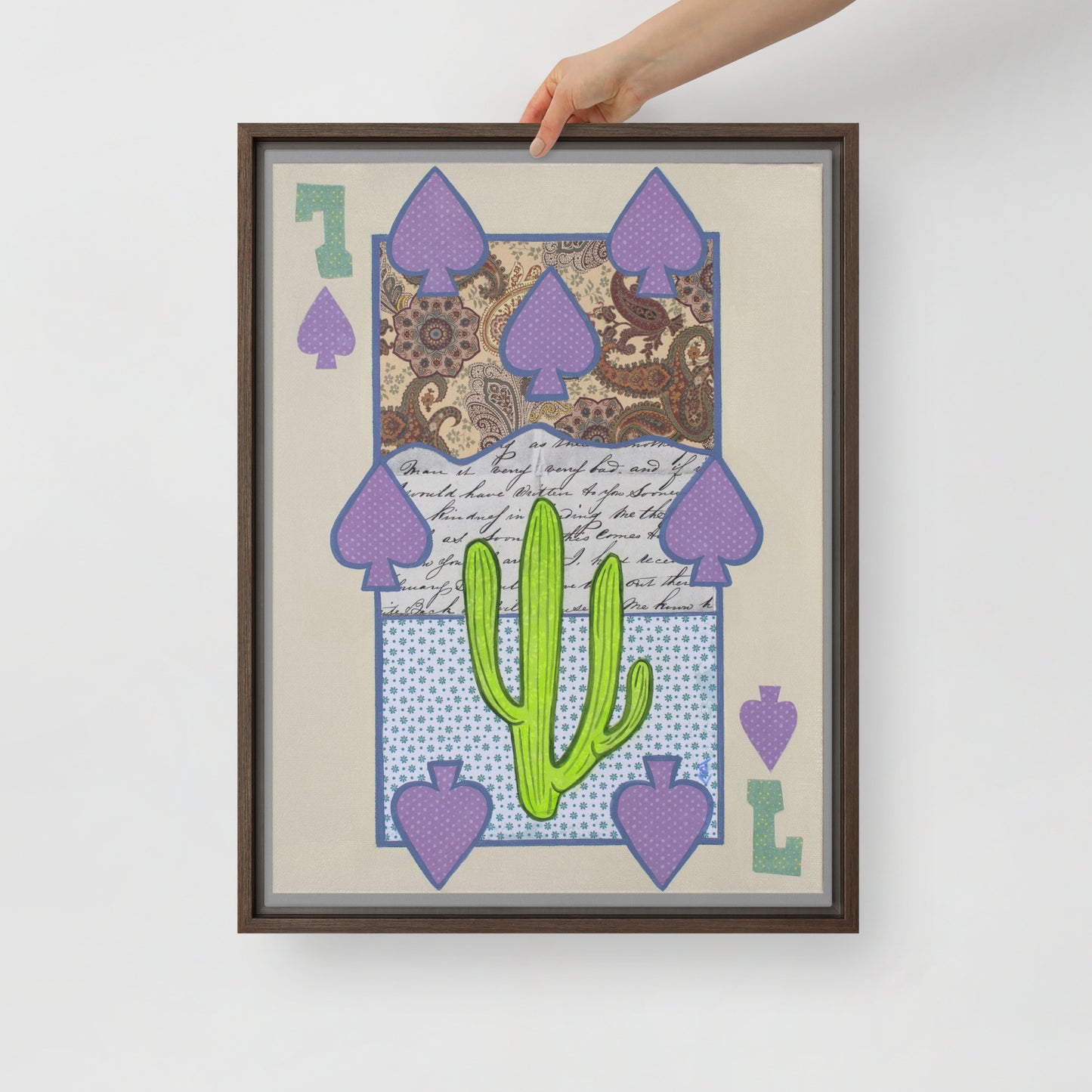 Seven of Spades by Suzanne Villella | Framed canvas